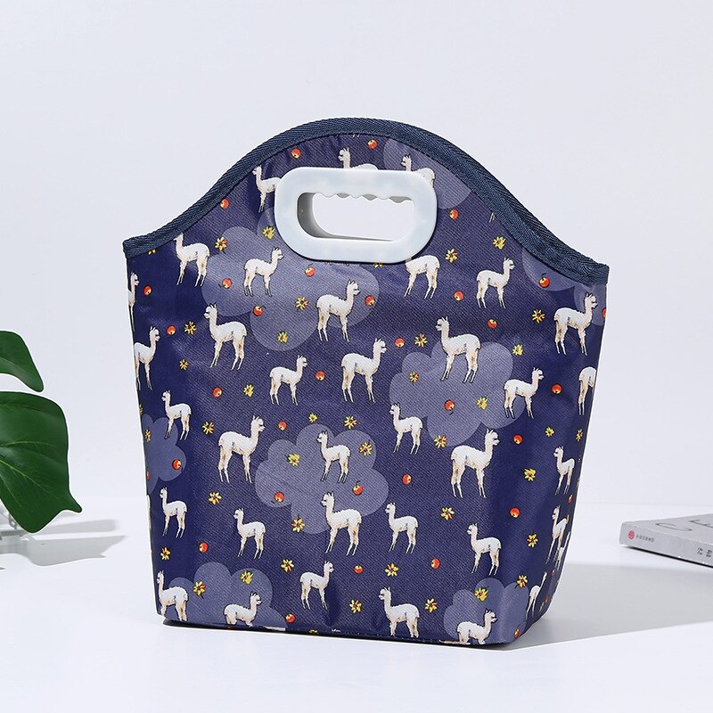 Bonamie Leuke Cartoon Flamingo Lunch Tas Geïsoleerde Tote Koeler Thermische Voedsel Picknick Ijs Zak Voor Vrouwen Kind Grote Capaciteit Pakket: Alpaca