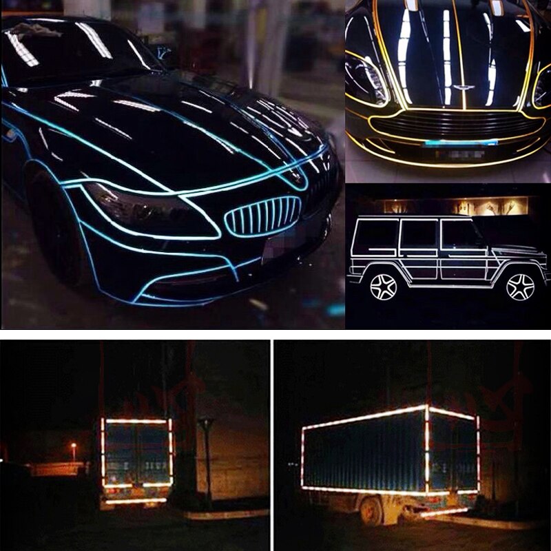 5cm*300cm Car Reflective Tape Decoration Stickers Car Automobiles Warning Safety Tape Film Auto Reflector Sticker