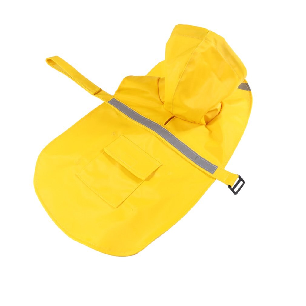 Waterdichte Hond Kleding Lichtgewicht Regen Jas Poncho Met Reflecterende Strip Regenjas Voor Honden Grote Size Sneeuw Defensie: Yellow XL