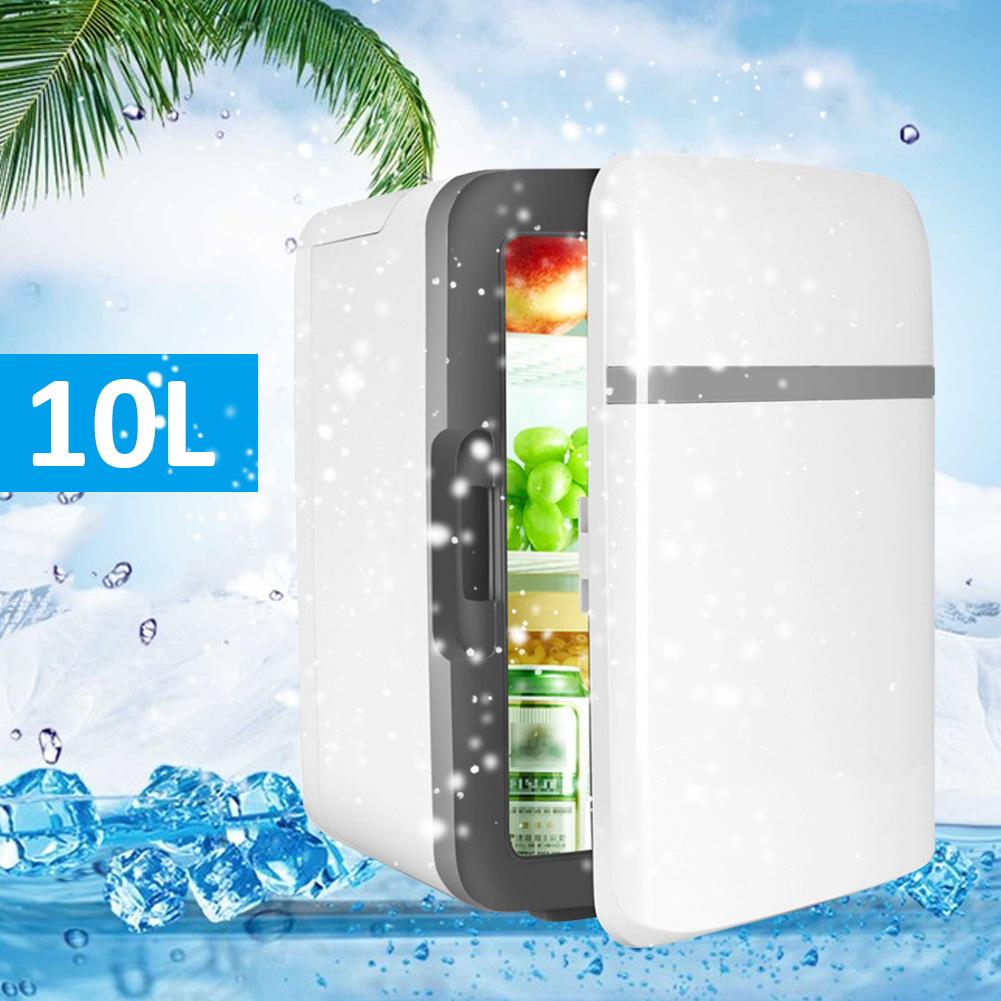 Portable 10L Mini Cooling Warming Refrigerators Fridge Freezer Cooler Travel Warmer For Auto Home Office Outdoor Picnic Travel: Gray Car Home