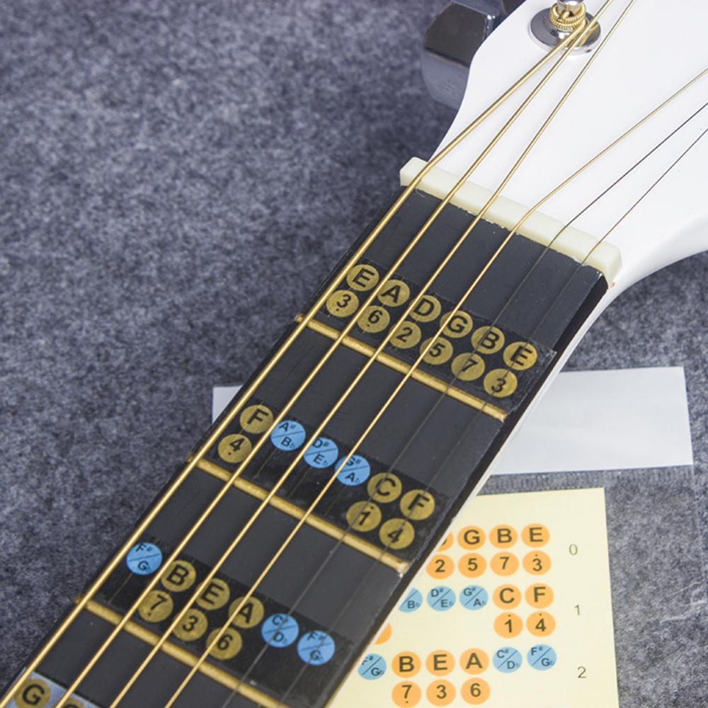 Guitar Note Sticker Electric Guitar Fretboard Note Decals Fingerboard Frets Map Sticker Learner