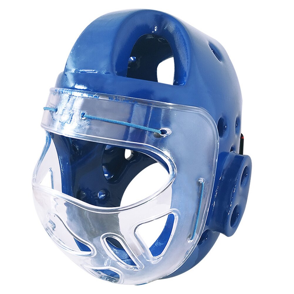 Kids Karate Taekwondo Wearproof Martial Art Protector Competition Kids Adult Boxing Helmet Headgear Training Accessories: Blue / S