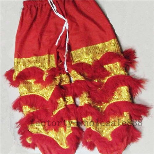 Chinese Lion Dance Costume Pants Festival Pants Year Performance Advertising Clothes Cosplay Party Game Dress Adults Size: Red Yellow