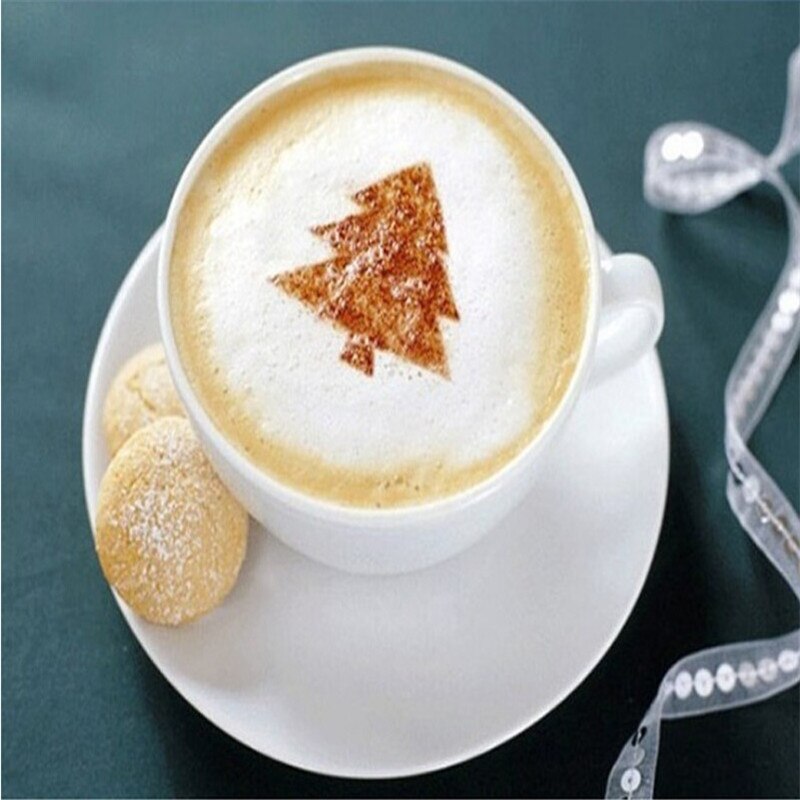 Luxe koffie keukengadgets 16 stuks/set afdruksjabloon keukengereedschap keukengerei koffiespray sjabloon keukenaccessoires