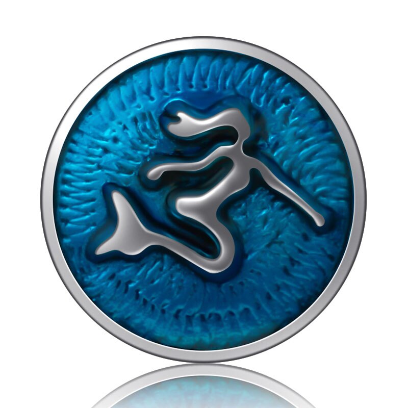 Blauw Stijl Fish Zeester Mermaid Conch Dolfijn 18Mm Snap Knoppen Fit Diy 18Mm Snap Armband Snap Sieraden Kerst