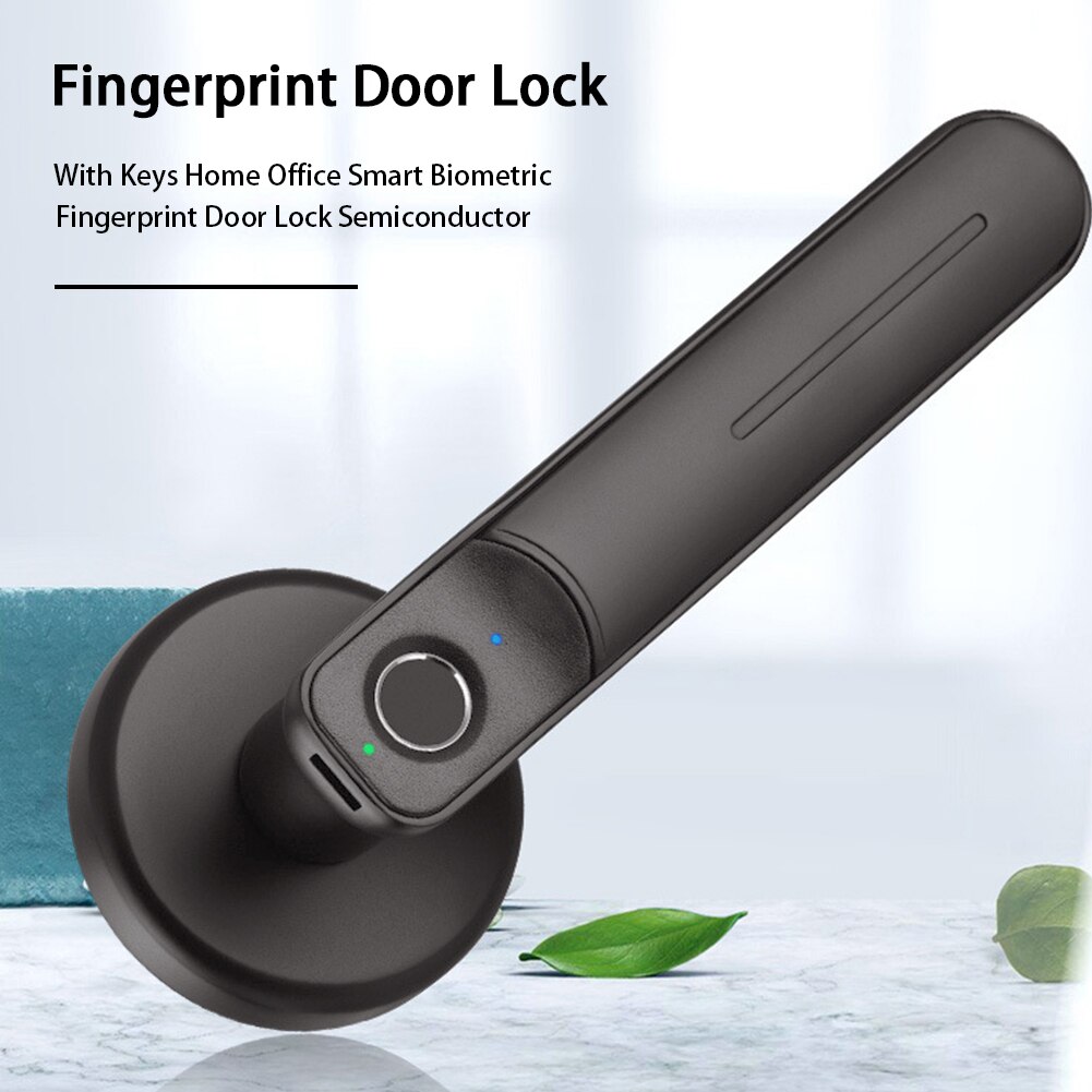 With Keys Hardware Biometric Zinc Alloy Home Office Family Keyless Entry Apartment Fingerprint Door Lock Electric Smart Handle