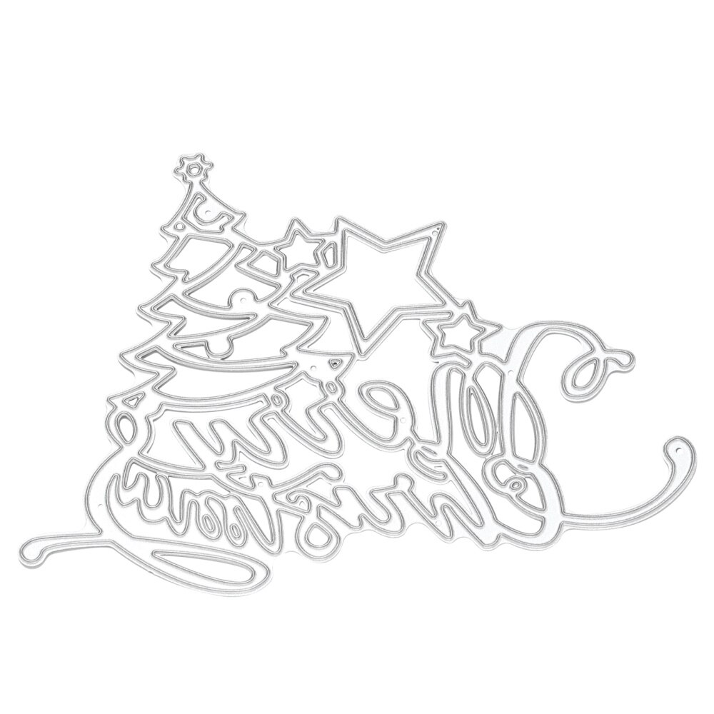 1Pc Merry Christmas Carbon Steel Cutting Die Word Dies Cut Art Projects Painting Drawing Art Craft DIY Cut Die Decoration