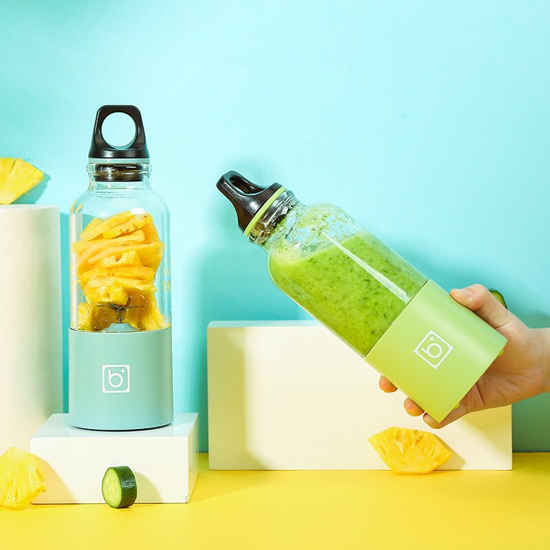 500ml 4 Blade Portable Blender Juicer Machine Mixer Electric Mini Usb Recharge Food Processor Juicer Smoothie Blender Juice Cup