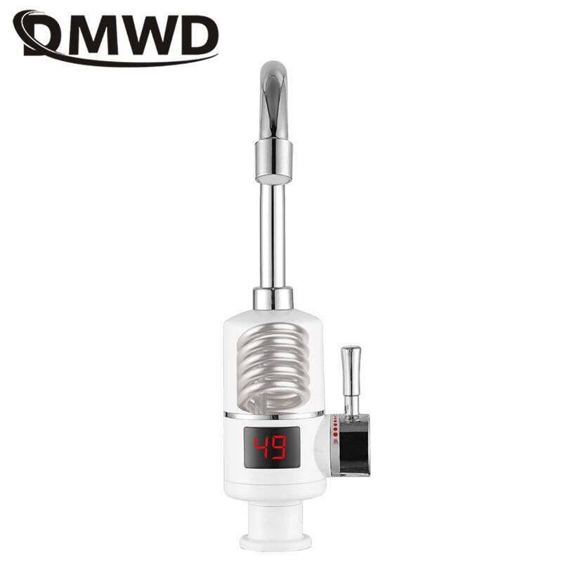 DMWD Tankless Electric Water Heater Kitchen Instant Water Tap Heater Electric Water Faucet Instant Heater Under Type 3000W