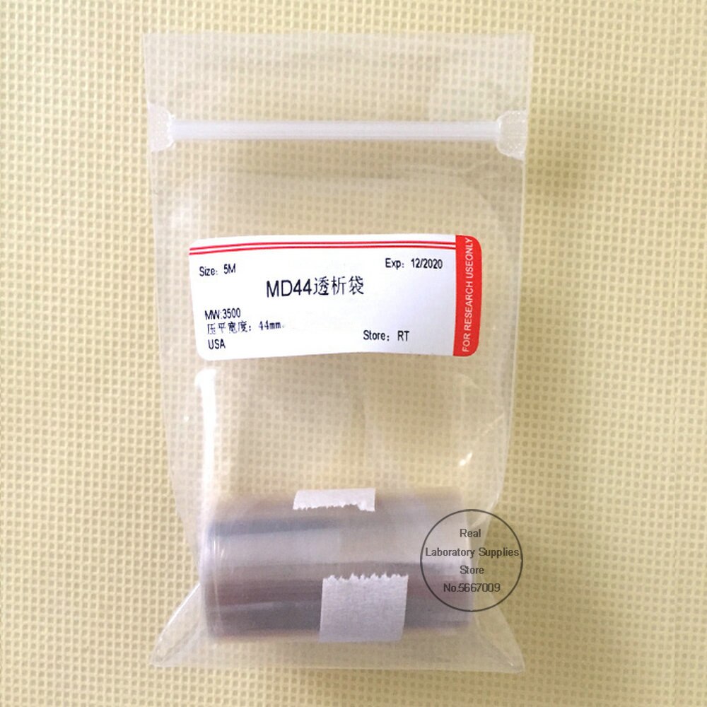 1 meter /5 meter laboratorium  mw 1000 regenererad cellulosa dialyspåse, rc dialysslang , md25/34/44/55/77mm dialyspåse