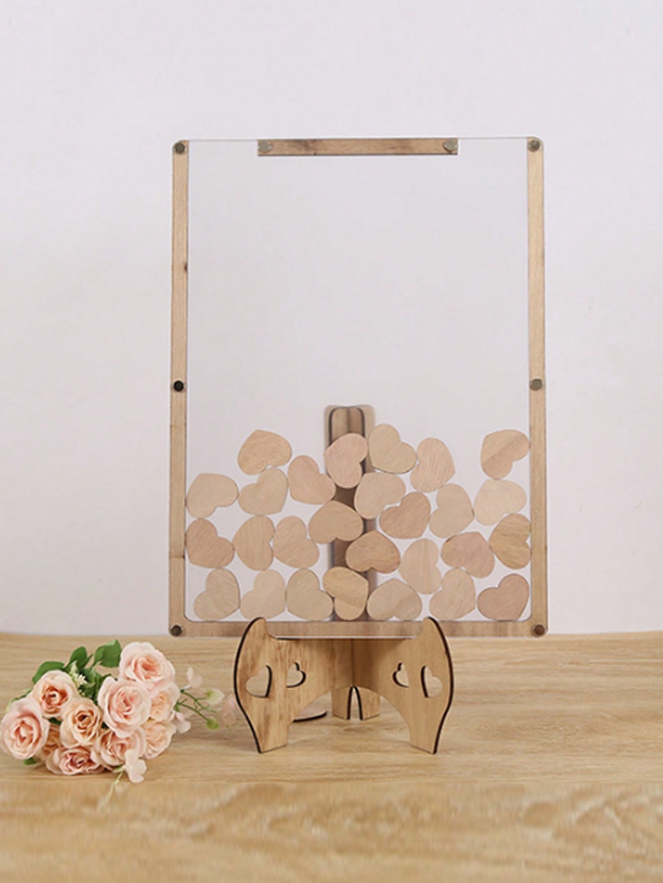 Wooden wedding message book photo frame is suitable for weddings, Valentine's Day celebrations and wedding message books.: Deep Sapphire