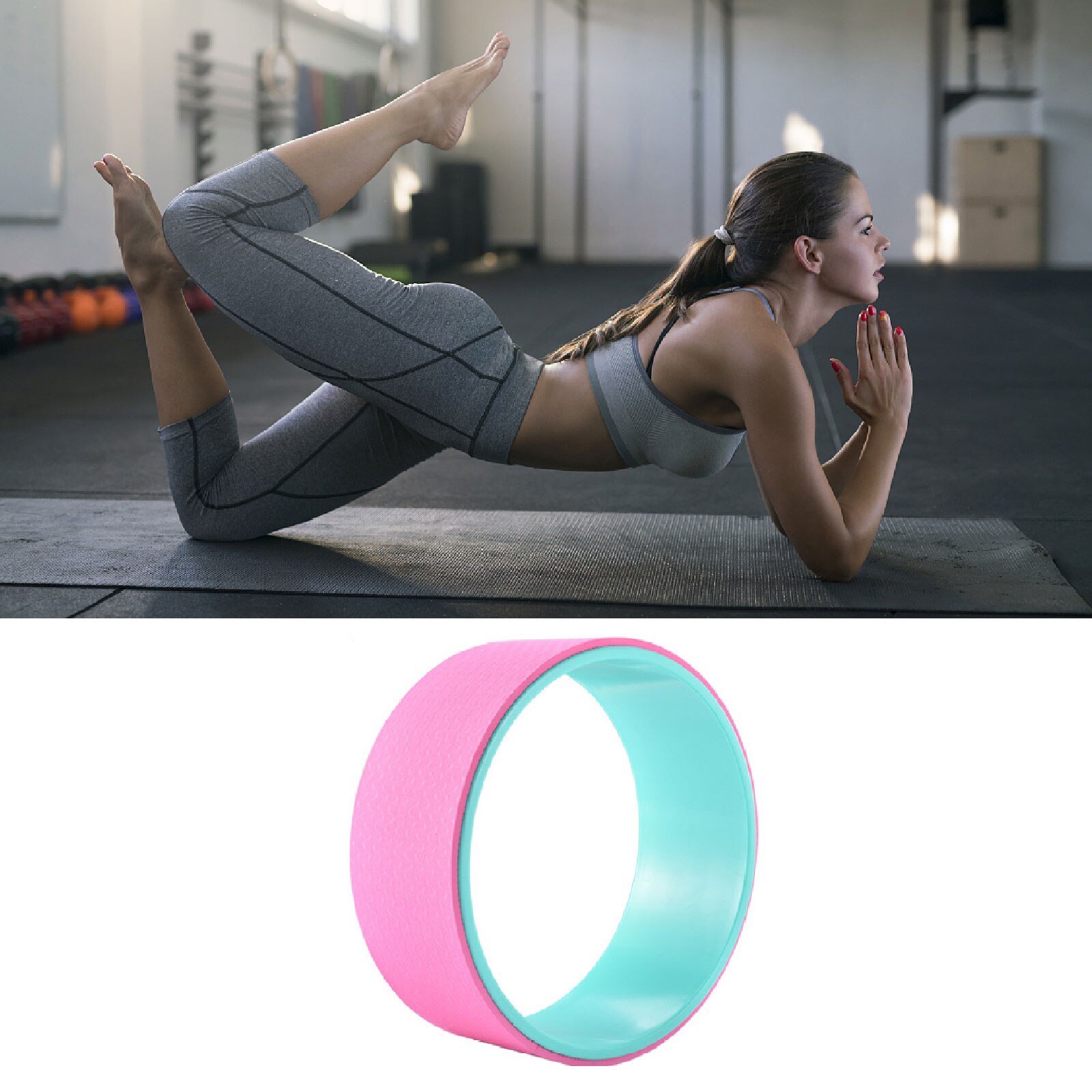 Yoga Wheel 13 inch Yoga Wheel for Back Pain Comfortable Dharma Yoga Prop Wheel Pilates Circle