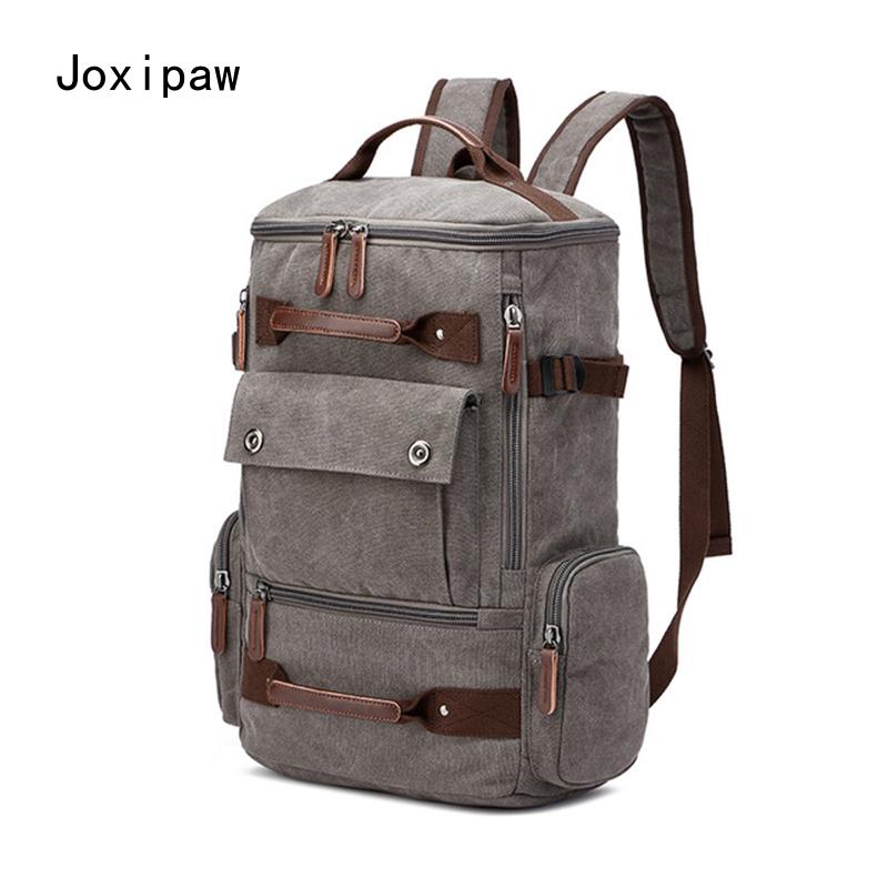 Men's Backpack Vintage Canvas Backpack School Bag Men's Travel Bags Large Capacity Backpack Laptop Backpack Bag High Qualit