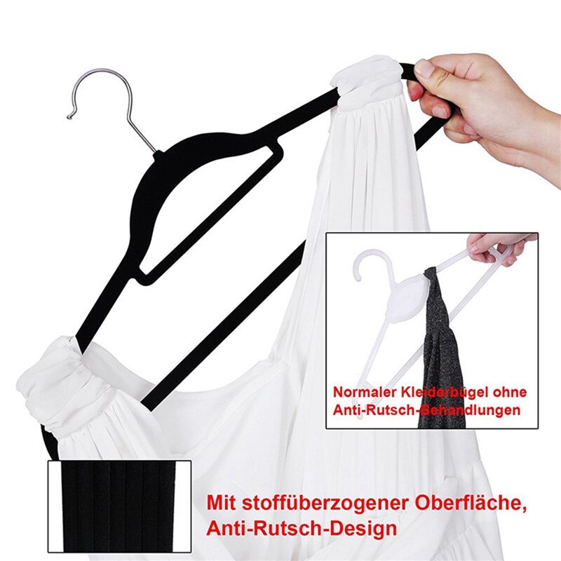 5pcs Non-Slip Velvet Hangers Suit Hanger Ultra Thin Space Saving 360 Degree Hook Strong and Durable Clothes Hanger
