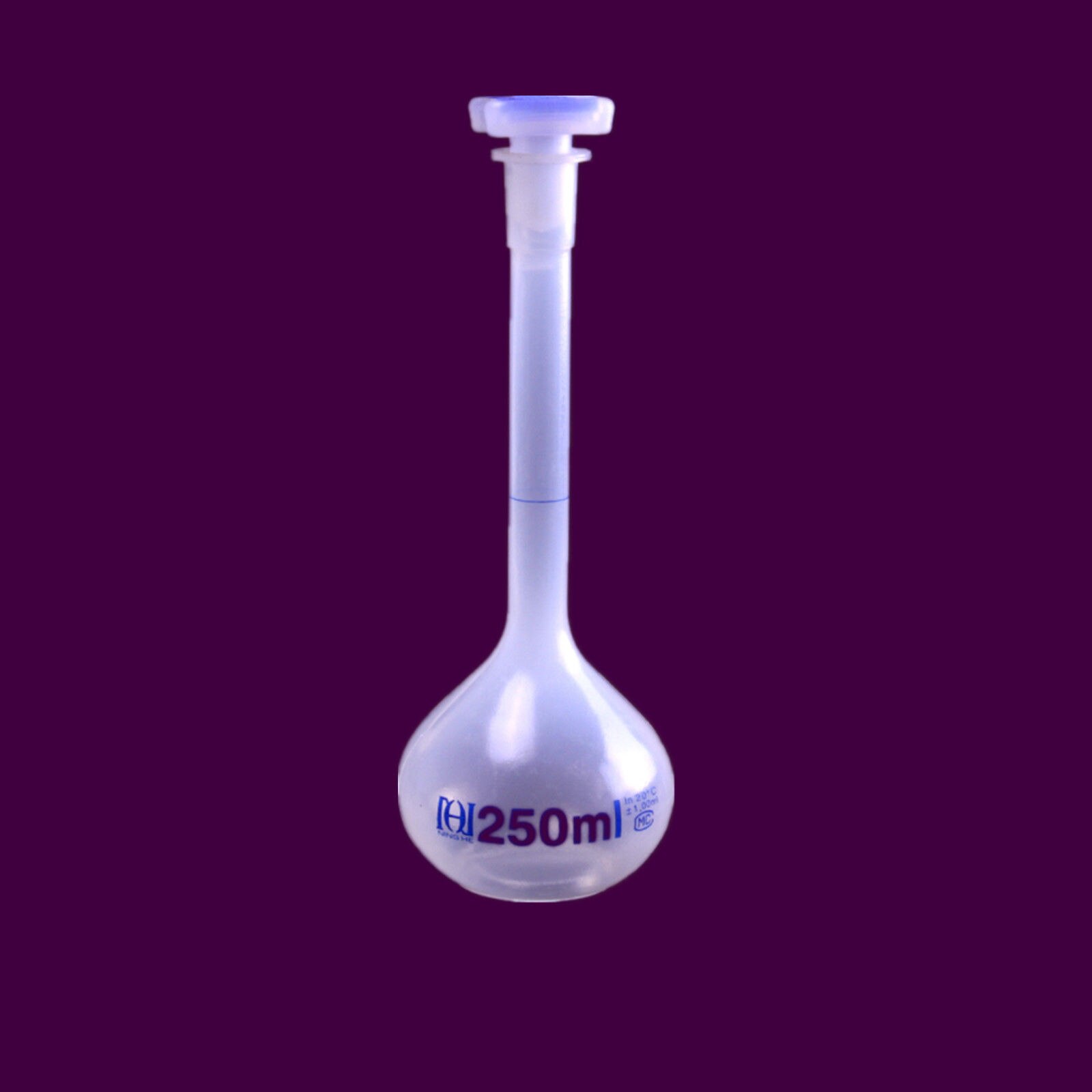 250mL Polypropylene Volumetric Flask W/Stop,PP Plastic Bottle