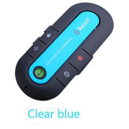 Voiture mains libres bluetooth adaptateur pour voiture kit Auto stéréo mains libres Bluetooth main libre véhicule mobile Bluetooth récepteur: Bleu