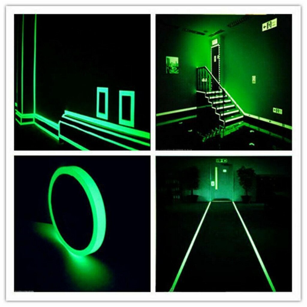 Wall Sticker DIY Glow In The Dark Luminous Fluorescent Night Self-adhesive Safety Sticker Tape Home Decoration_czh