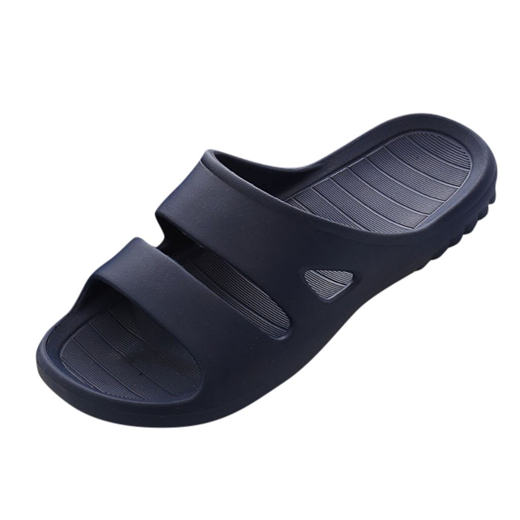 Mannen Douche Zwembad Slippers Zachte Ultra Comfortabele Lichtgewicht Bad Slippers Thuis Slippers: Dark Blue / 42