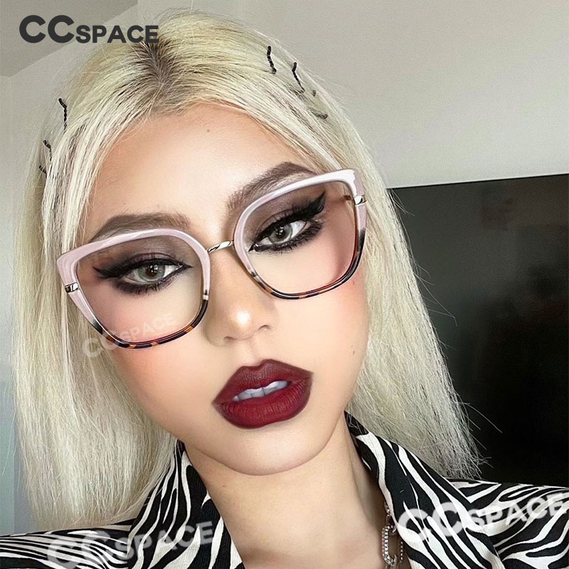 48262 Katze Auge Kunststoff Titan Anti Blau Brillengestelle Ultraleichte Damen Optische Computerbrille