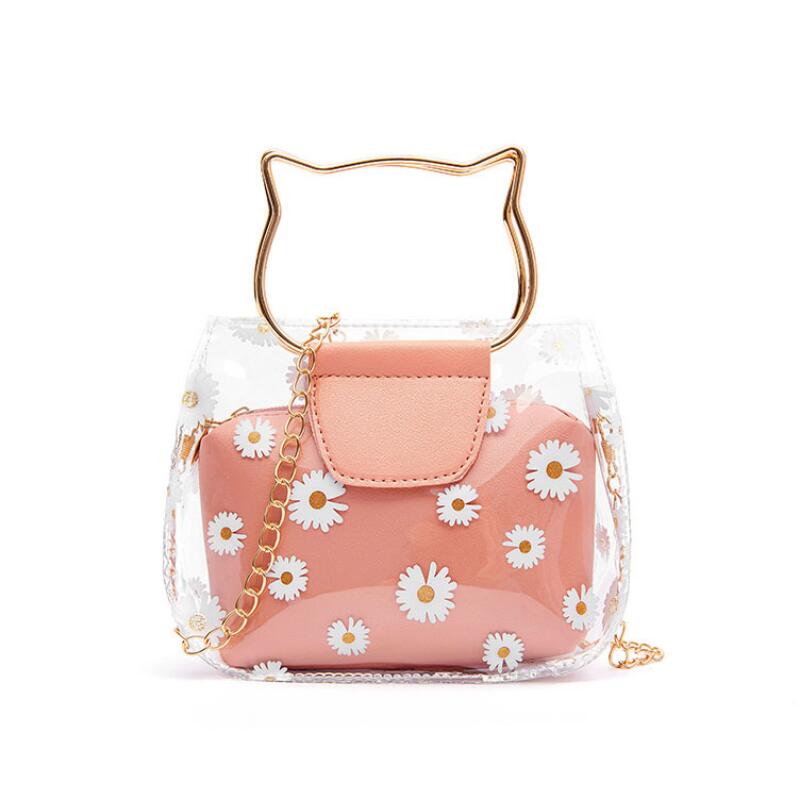 Bolso pequeño transparente para mujer, bolso con cierre versión coreana, bolso de mano, bolso de hombro, bandolera, bolso de mano, bolso de almacenamiento, monedero,