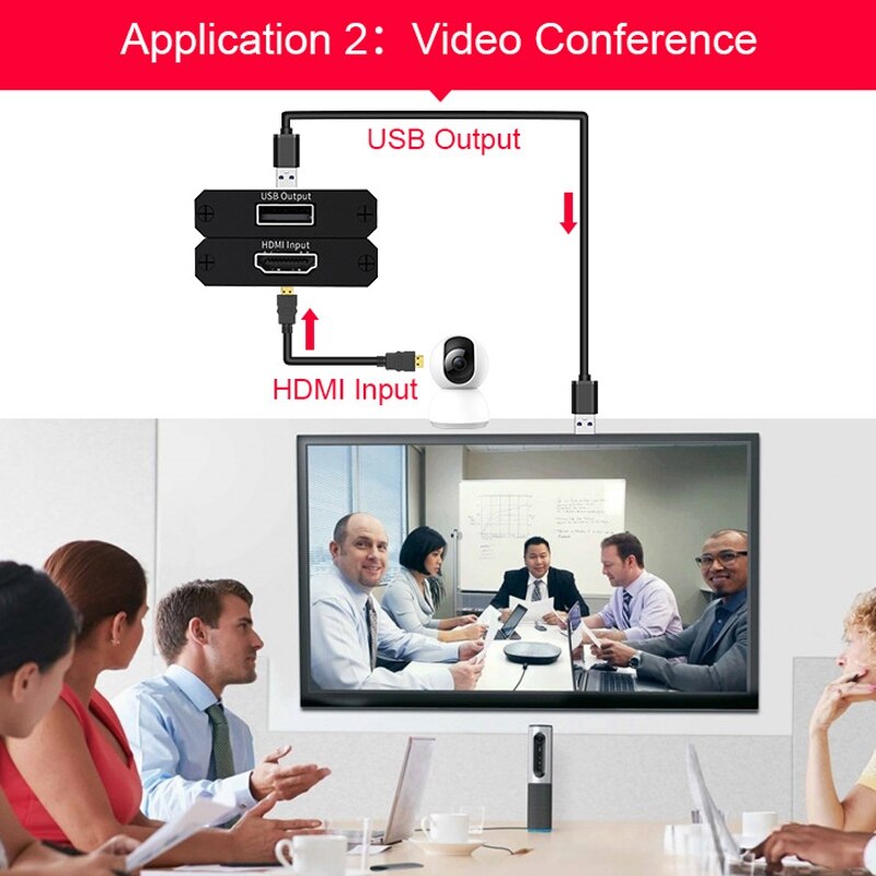 Capture card 4k hd hdmi naar usb 2.0 capture box hdmi video capture card voor mobiele computerspelopname