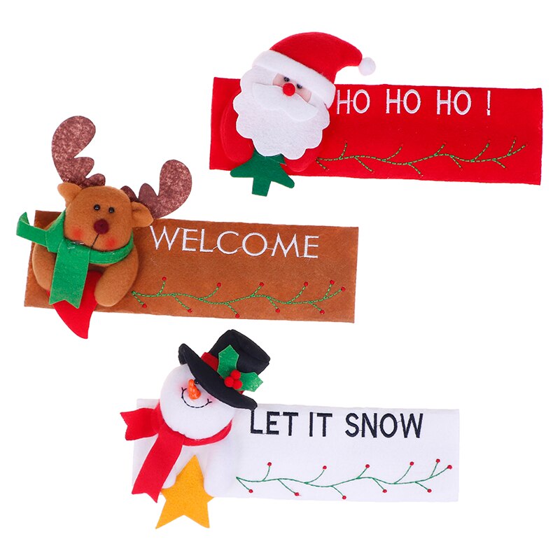 1Pcs Kitchen Refrigerator Door Handle Knob Cloth Covers Christmas Decoration