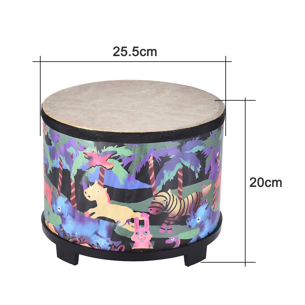 10 pouces plancher en bois tambour éducatif Instrument de musique rassemblement Club carnaval Instrument de Percussion pour enfants enfants