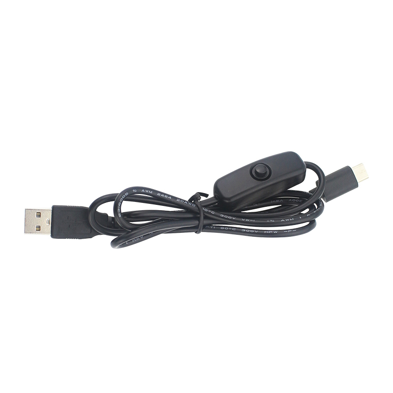 3a raspberry  pi 4 strømkabel 1m switch usb type c ladekabel med tænd/sluk knap til android telefon raspberry  pi 4: Default Title