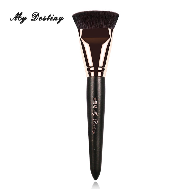 Mydestiny make-up kwast met platte basis, foundation- en bronzingkwast, cosmetische tools van geitenhaar, make-up tools 024