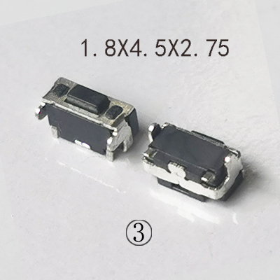 50 Uds botón de teléfono pulsador lateral Micro botón Interruptor táctil de luz 2X4mm/3X6X3.5mm interruptor táctil momentáneo montaje SMD PCB: Castaño