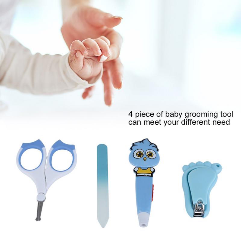 Nagelknipper voor kinderen, 4 stuks/set, plastic babyverzorgingstool, schoonmaaktool voor de gezondheidszorg, draagbare babyveilige verzorgingsset