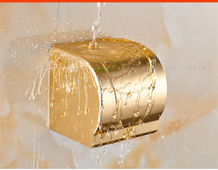 Guld plads aluminium badeværelse hardware sæt papirholder håndklæde bar kappe kroge toilet børste indehavere hylder badeværelse tilbehør