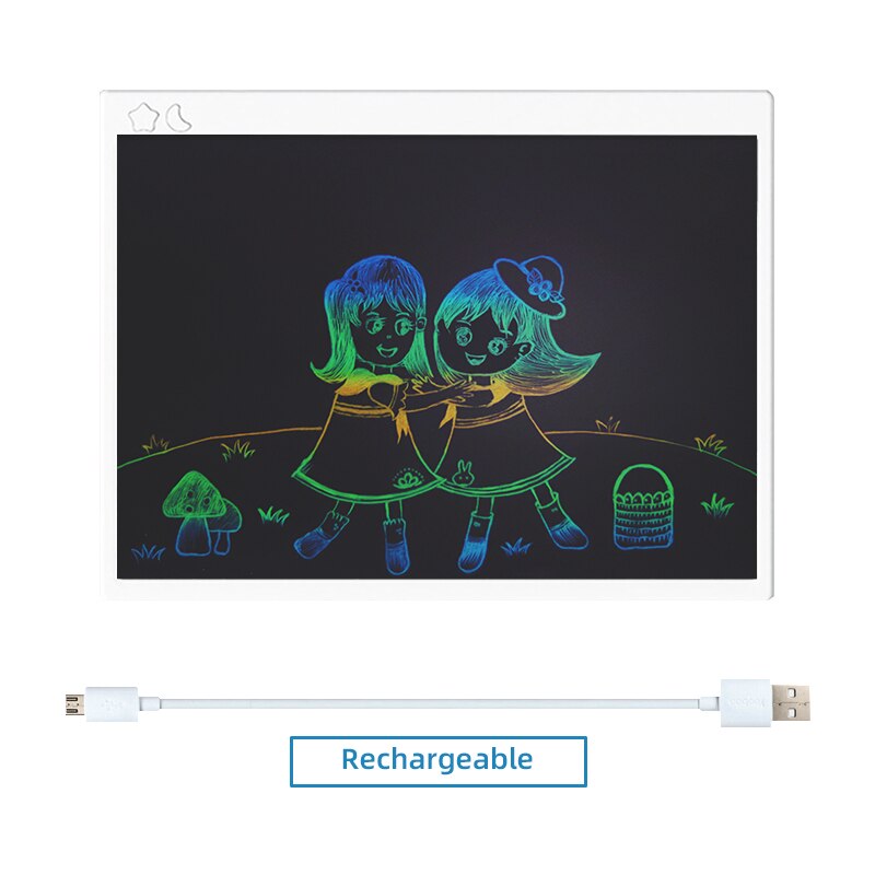 16 Inch LCD Writing Board Drawing Tablet Handwriting Pads Electronic Graffiti Tablet 13 Inch Writing Tablet: 16 Inch Color White