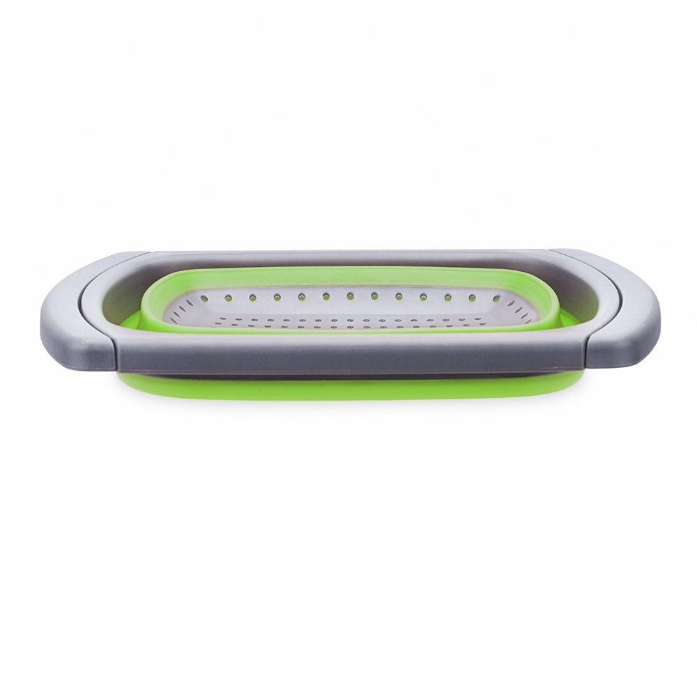 Silicone Collapsible Colander Quart Over The Sink Strainer Basket Kitchen Food Grade Flour Sifter Vegetable Strainers Dishwasher