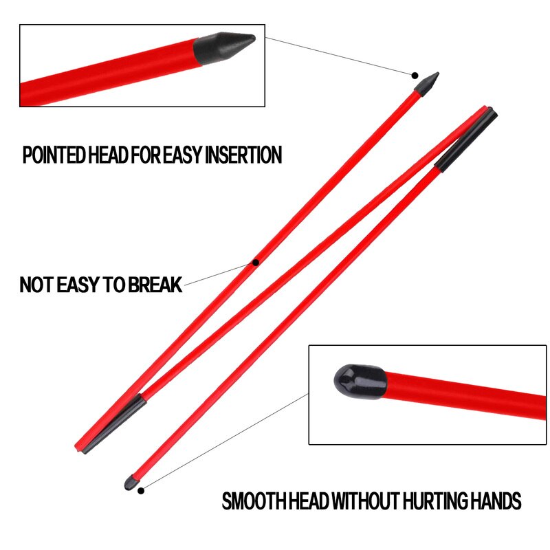 48inch 2Pcs Collapsible Golf Alignment Sticks Set Practice Set up Stick Swing Trainer Rods Putting Training Tool