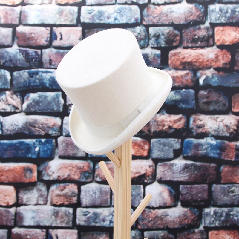 100%  ull brittisk europa gentleman hög hatt scenframträdande topphattar magiker retro personlighet president hatt fedora