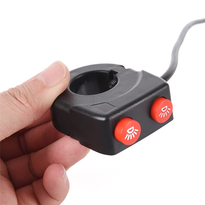 Motorcycle Handlebar Light Switch On Off Button Head Spot Fog