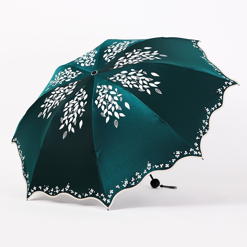 Marca sol guarda-chuva chuva moda feminina princesa folhas guarda-chuvas duplo feminino guarda-sol portátil presente criativo menina guarda-chuva