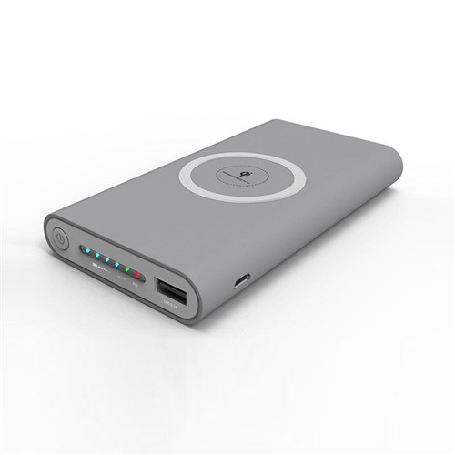 50000 mah qi-powerbank mit kabelloser ladefunktion, tragbarer externer akku, schnellladefunktion (einseitig), sechs sicherheitsfunktionen: Grau