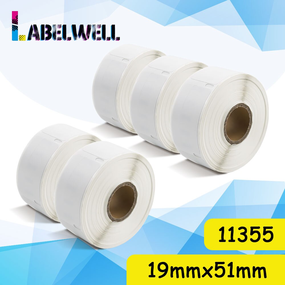 Labelwell 5Rolls 99012 Address Stickers 99010 99014 11352 11355 11354 Labels For Dymo Labelwriter 450 Label Maker 450 Twin Turbo: 5Rolls 11355 2500Pcs