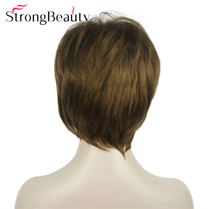 StrongBeauty Synthetic Wig Short Straight Wigs Women's Hair Natural Wig: 12