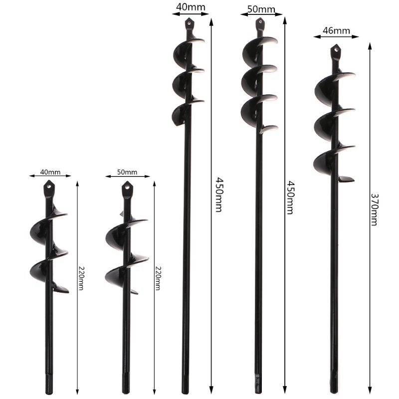 Garden Planting Auger Spiral Hole Drill Bit Planter Post Hole Digger Fence Borer Petrol Post Hole Digger for Electric Drill