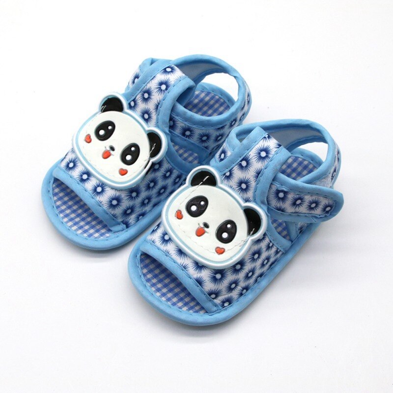Sandálias Da Menina do bebê Sapatos de Bebê Bonito Panda Lona de Algodão Da Menina do Menino de Verão Sandálias Sapatos de Bebê Sandálias de Praia 0-18 mês: L / 13-18 meses