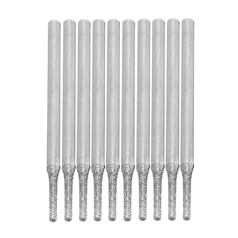 10 pièces diamant enduit forets verre tuile bijoux foret Durable pour verre tuile outil de travail 0.4mm/0.7mm/1mm/1.6mm/3mm