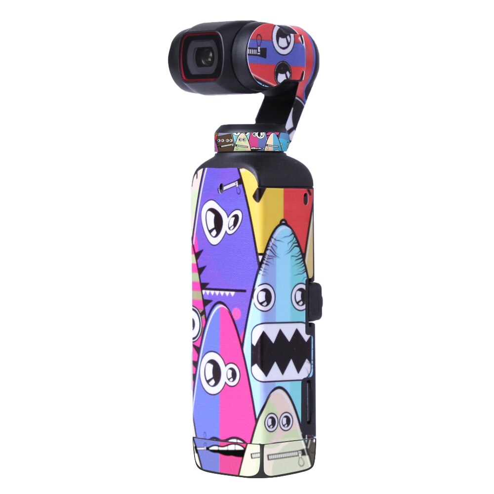 Kolorowe naklejki naklejki folia ochronna wodoodporna obudowa pcv pokrywa dla DJI OSMO Pocket 2 kardana ręczna akcesoria do aparatu: Grey
