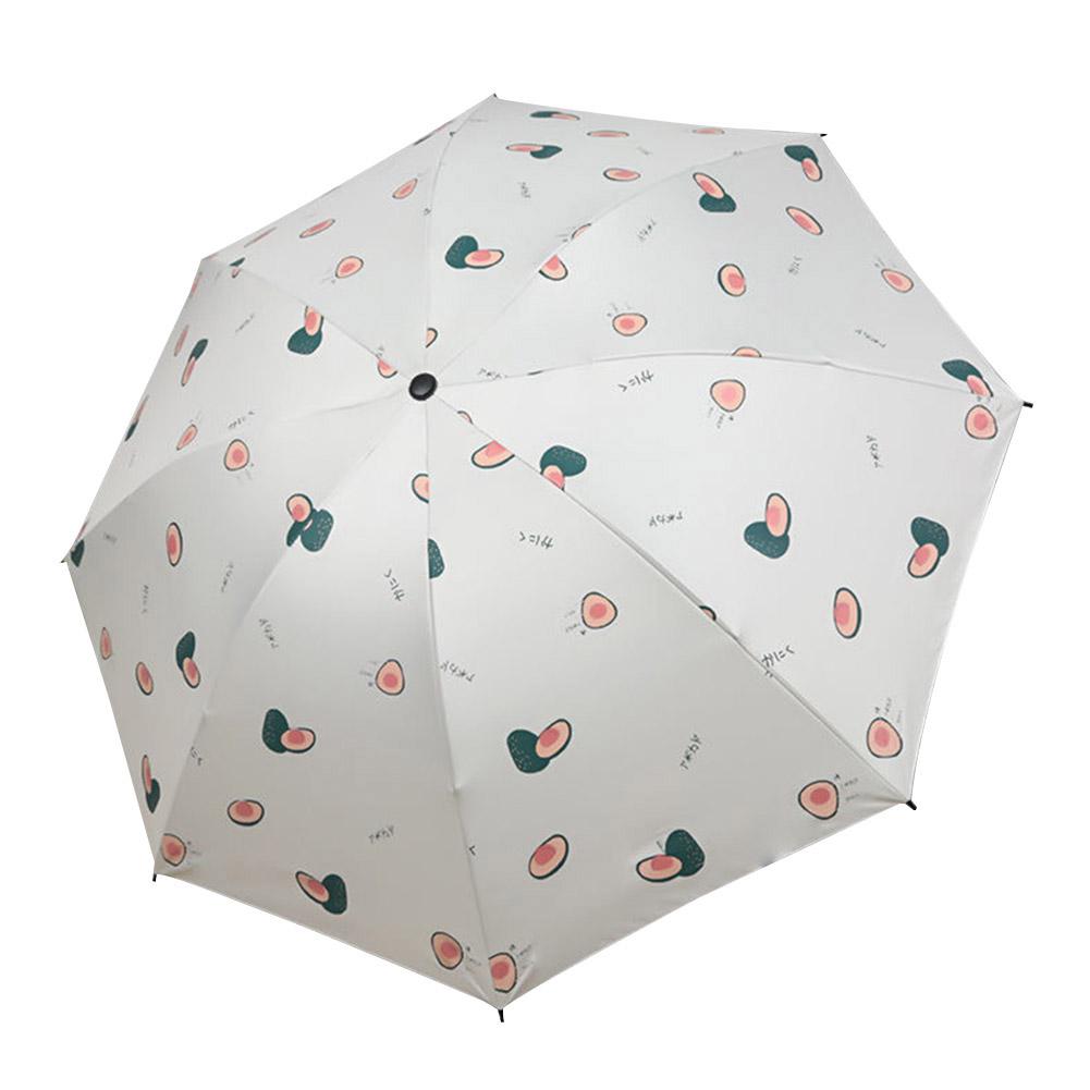 Pliable Marguerite carotte imprimer Anti UV coupe-vent imperméable parapluie Parasol imperméable parapluies anti-pluie carotte revêtement: Beige