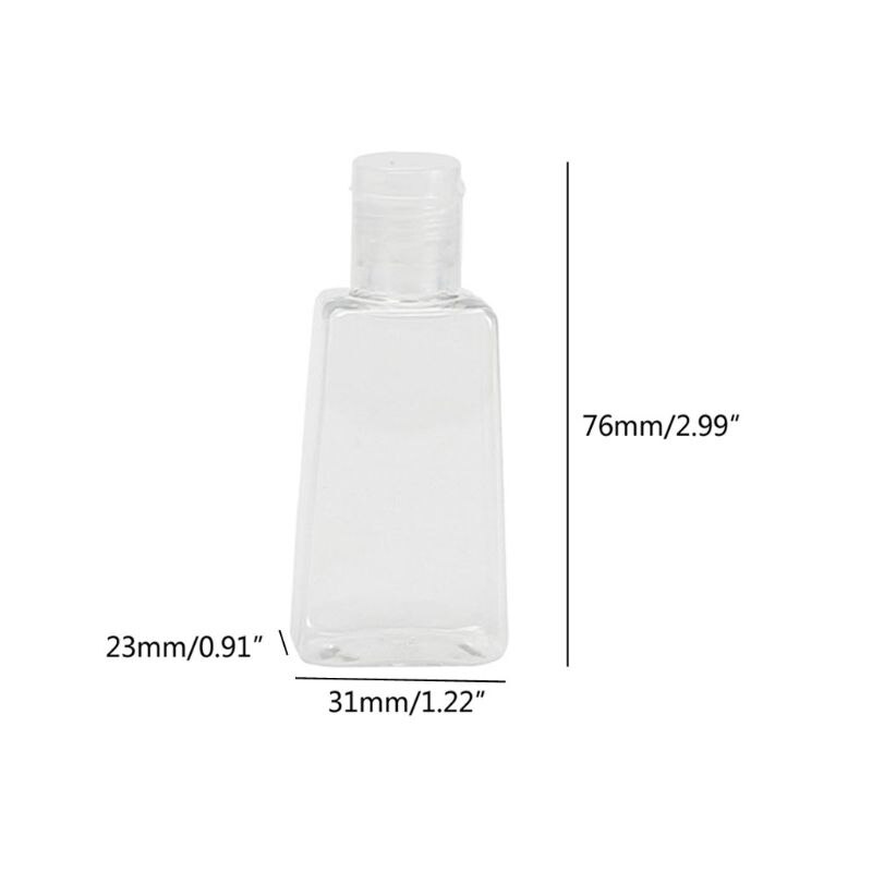 10Pcs 30Ml/1Oz Herbruikbare Plastic Lege Travel Size Fles Flip Cap Liquid Hand Lotion Shampoo Hand sanitizer Dispenser