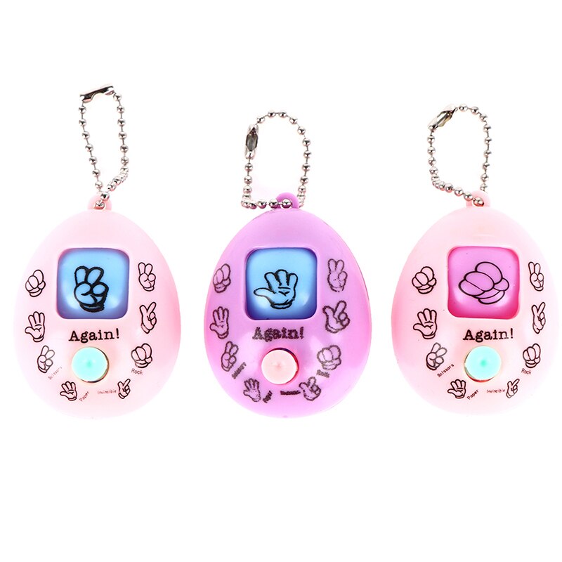5pcs Mini Mora Device Fair Finger-guessing Game Rock Paper Scissors Play Toy Round Egg Delicate and Funny Key Chain Pendant