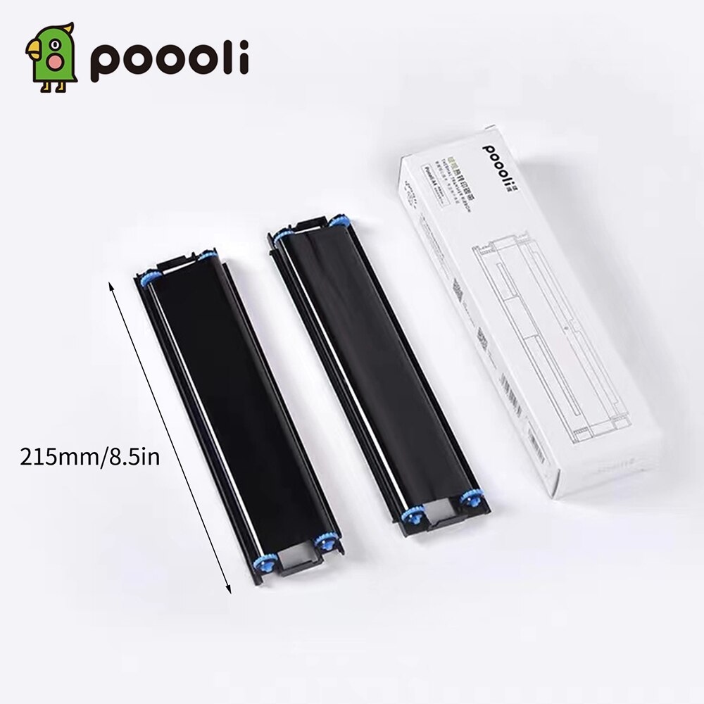 Ribbon for Poooli A4 Direct Thermal Transfer Mobile Portable Photo Bluetooth 300dpi Printer, only Ribbon, 2pcs/Box