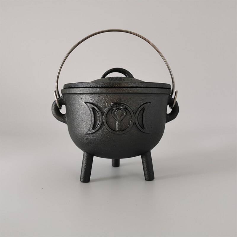 480ml gjutjärn potjie sydafrika tre ben kruka häxa brinnande kruka ritual rekvisita gryta